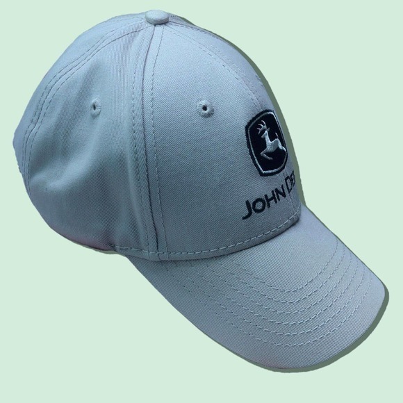 John Deere Hat Cap K-Products Embroidered‎ Khaki Adjustable buckle strap - Picture 2 of 6